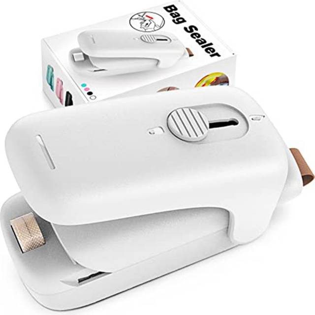 Mini Bag Sealer Portable Sealing Bags Machine, Handheld Heat Food Vacuum Machine Storage Potato Chip Cookie