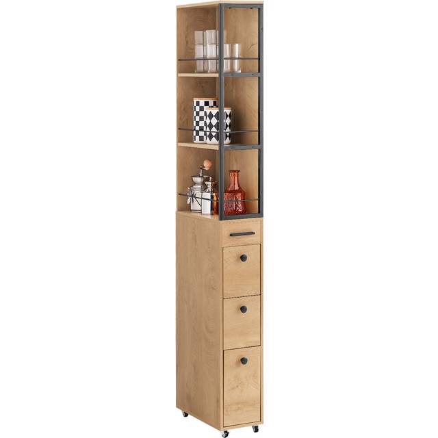 Freestanding Linen Cabinet - Natural (97cm W X 47cm D)