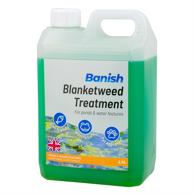 (2.5L Blanketweed Treatment) Pisces Banish Blanketweed Pond Water Treatment Natural String Algae Remover Blanket Weed Clear Clearer Pet Wildlife Safe