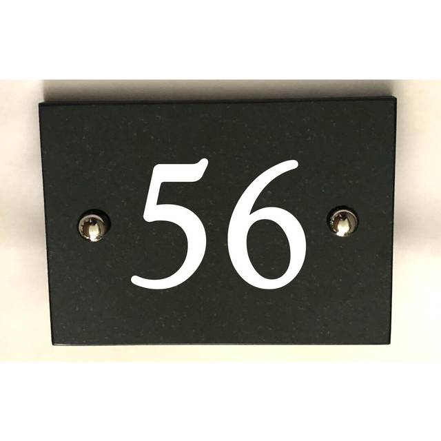Brumby 10Cm H Stone House Number - Black (10cm H X 14cm W X 1cm D)