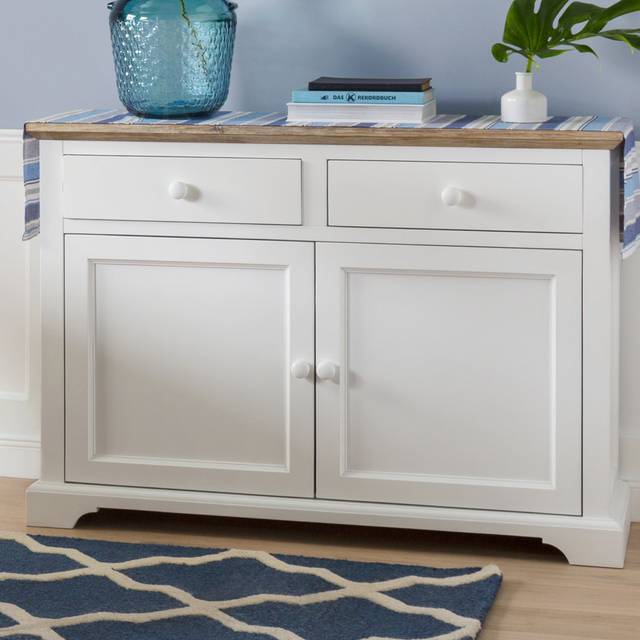 Luca 2 Door 2 Drawer Sideboard - White (85cm H X 120cm W X 42cm D)