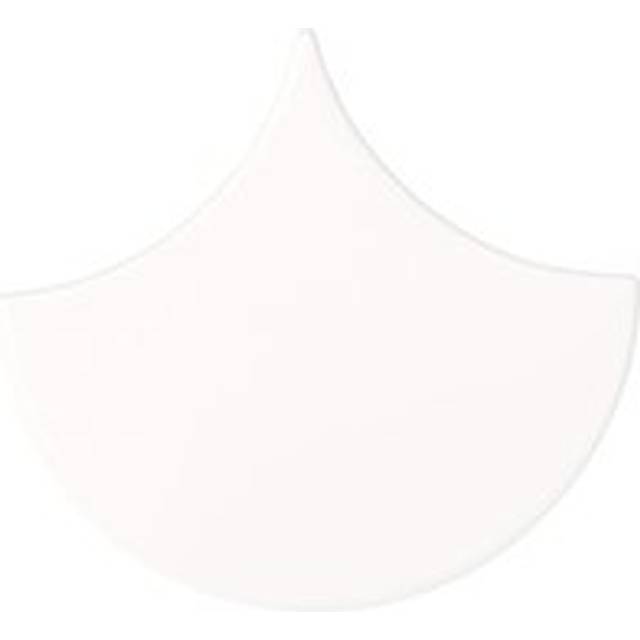 Symmetry Fan White Gloss Glazed Ceramic Wall Tile - 135mm x 150mm Johnson Tiles
