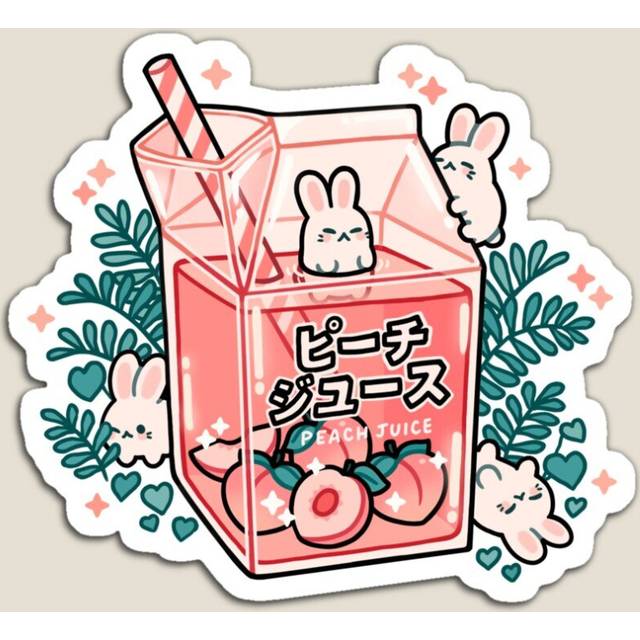 Fridge Magnets Peach Juice Acrylic Meme Decoration for Home Kitchen Office