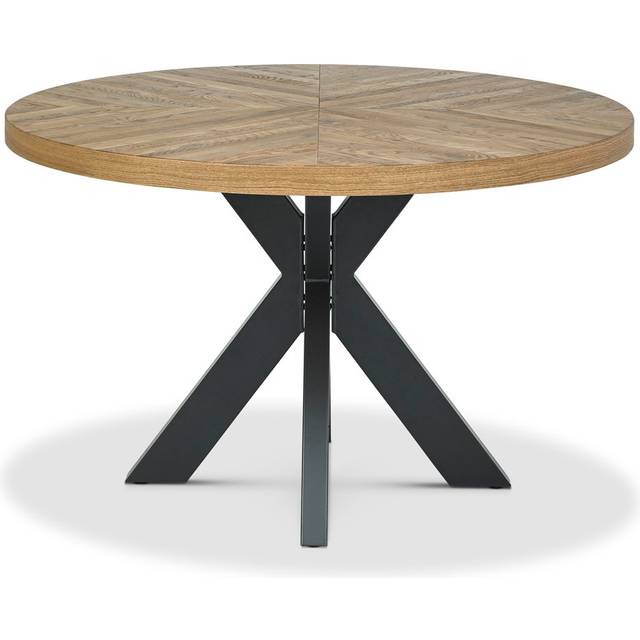 Stpeter 125Cm Pedestal Dining Table - Rustic Oak