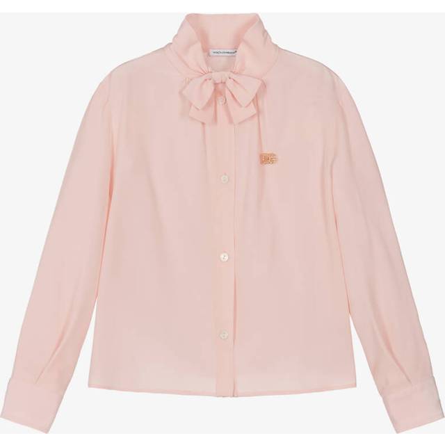Dolce & Gabbana Girls Pink Silk Blouse - 6 year
