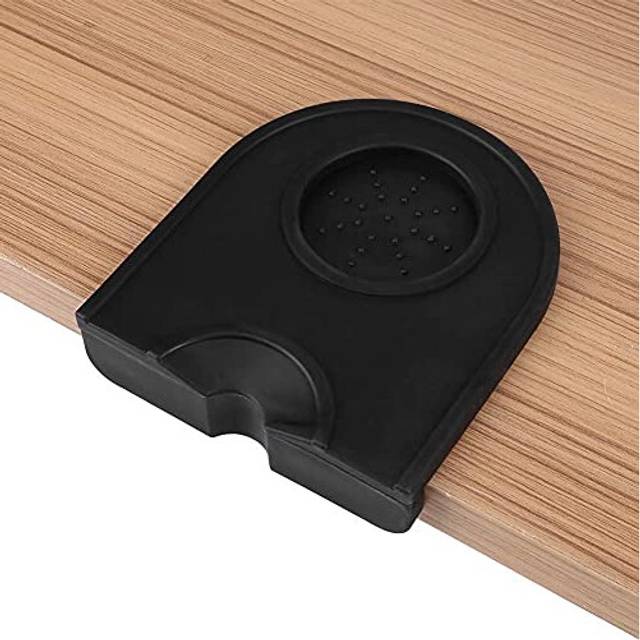 Coffee Tamping Mat, Espresso Silicone Tamper Mat Anti-skid Multi-function Corner Pad Holder, 12.514cm/4.925.51inch(Black)