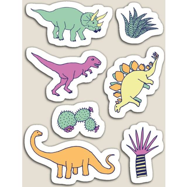 Fridge Magnets Dinosaur Desert - peach, mint and navy - fun pattern by Cecca Designs Acrylic Meme Decoration for Home Kitchen Office