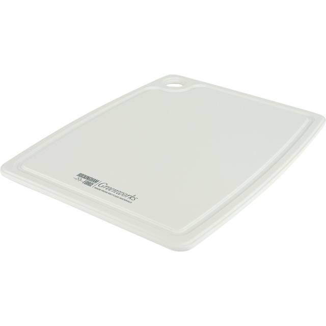 Greenworks Set of 3 Chopping Boards Recycled Plastic Small/Medium/Large White (44cm L X 33cm W)
