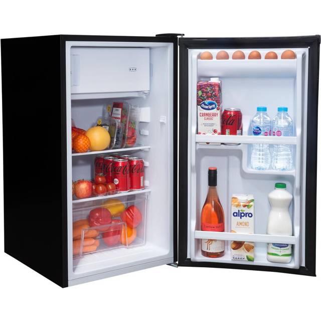SIA 48cm Black Free Standing Under Counter Fridge With 3* Ice Box LFIBL/E