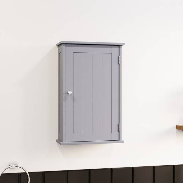 (Grey) Priano 1 Door Wall Storage Bathroom Home Cabinet