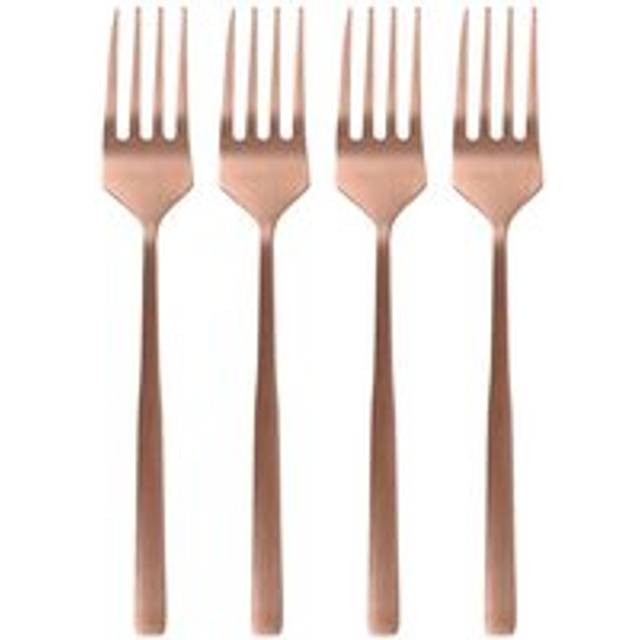 Stainless Steel Cake Forks - 15cm - Pack of Four - Copper