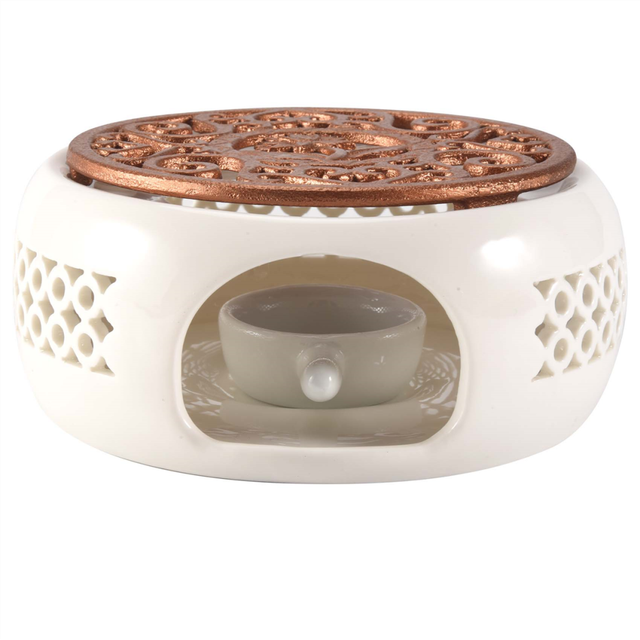 Ceramic Teapot Warmer Holder Base Candle Heating Teaware