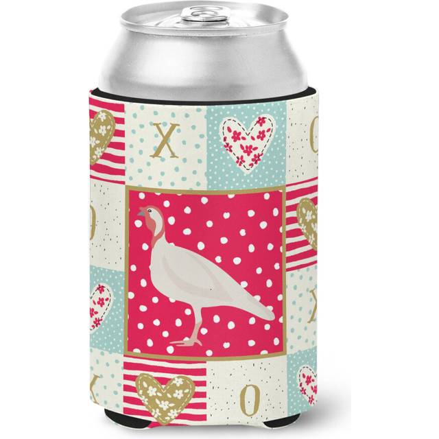 """""Caroline's Treasures CK5416CC Beltsville Small White Turkey Hen Love Can Hugger cold-beverage-koozies  Multicolor"""""