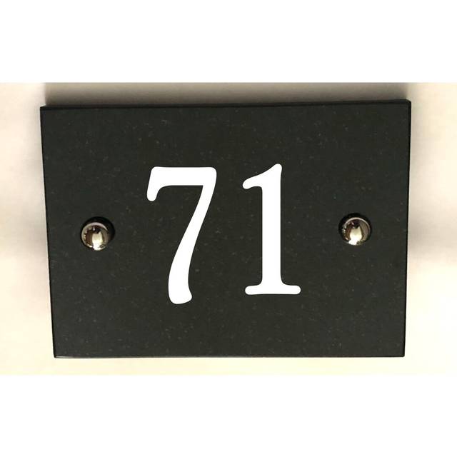 Brumby 10Cm H Stone House Number - Black (10cm H X 14cm W X 1cm D)