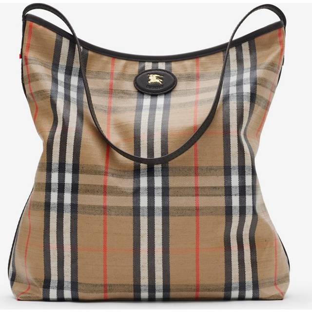 Higlands shoulder bag with Traditional Check motif - BURBERRY - gender_Woman - Beige (UNI)