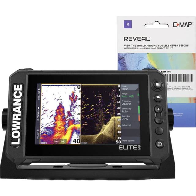 Lowrance Elite FS 7 med HDI-ekolodsgivare + C-MAP REVEAL - Baltic Sea Paketdeal
