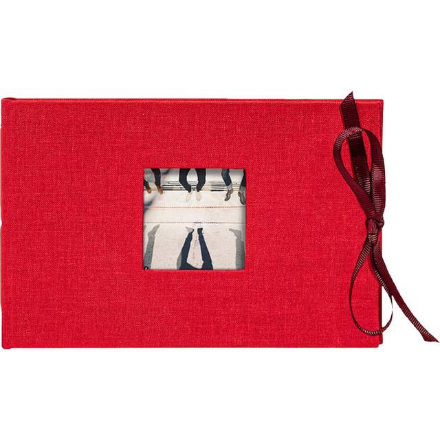 Kolo Noci Small 4x6 Photo Album  Holds 24 Photos  Ideal for Weddings and Baby Books  Red