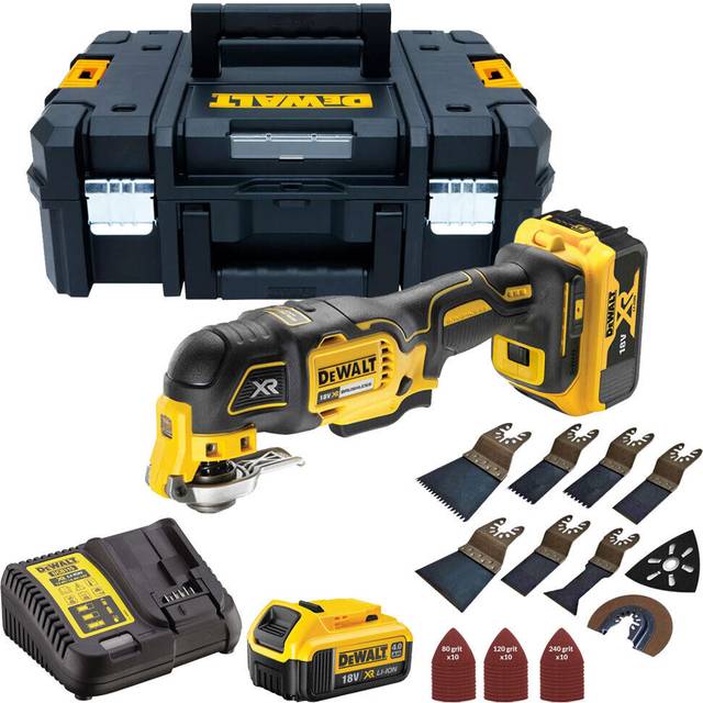 Dewalt dcs356n 18v brushless multitool 2 x 4.0ah battery & 39pcs accessories set