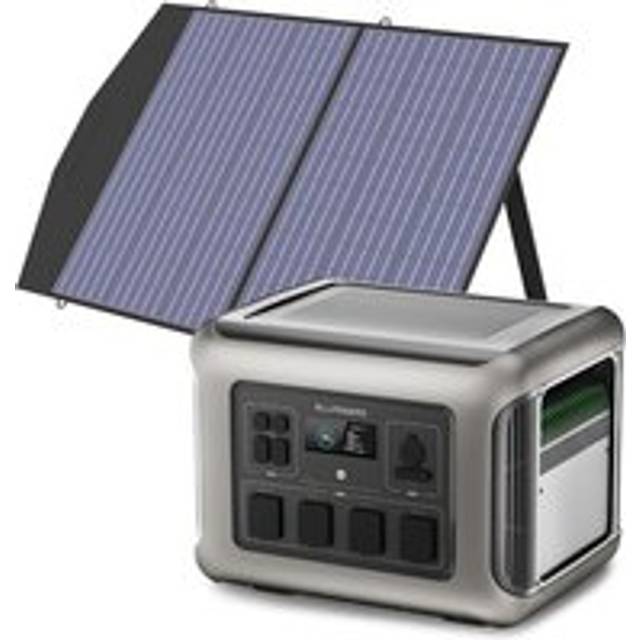 Portable Power Station, Solar Generator 2016Wh LiFePO4 with 100W Solar Panel for rv, Home Backup, Emergency, Outdoor Camping Allpowers R2500
