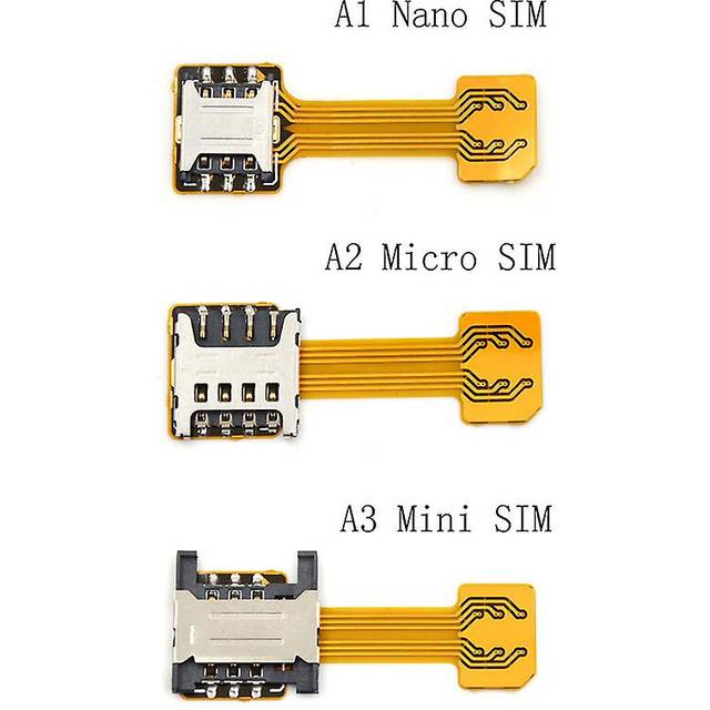 (A1, One size) Hybrid Dual Micro Nano SIM Card Adapter Converter Extension SD Slot Android SHYTMV