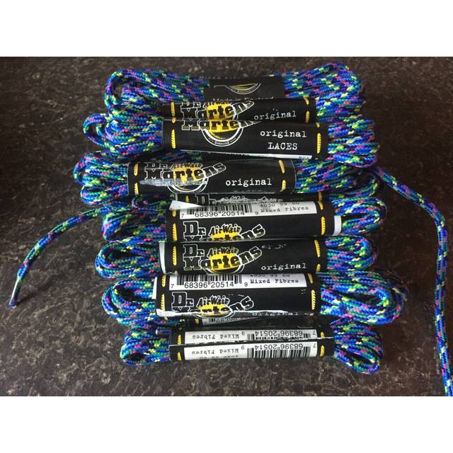 1 pair dr martens 4mm blue yellow green pink 5 mm cord laces 60 cm shoe 3 eye