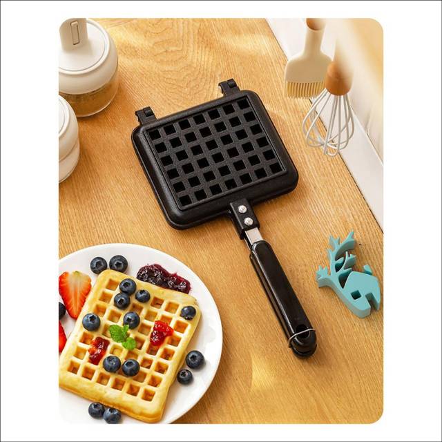 Waffle Iron Plates, Deep Fill Non-Stick Aluminum Alloy Traditional for Easy Clean B