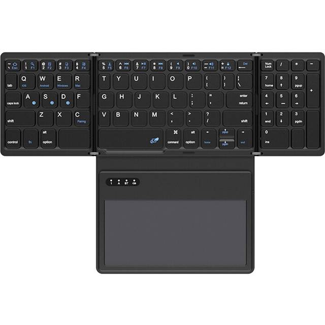 Foldable Bluetooth Wireless Keyboard with Touchpad for IOS,Android