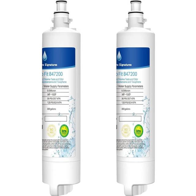 Sweetums Signatures Refrigerator WaterFilter Replacement for Fisher & Paykel 847200 847200-2 847200-WF Water Filter 2 Pack