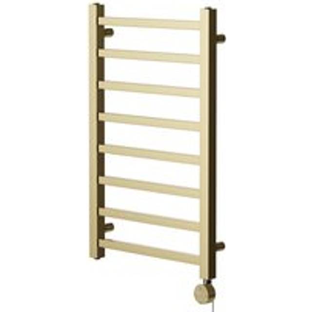 Wholesale Domestic Blaine Colore Straight Digital Thermostatic Electric Heated Towel Rail | Brushed Brass | Mild Steel | 800mm x 500mm