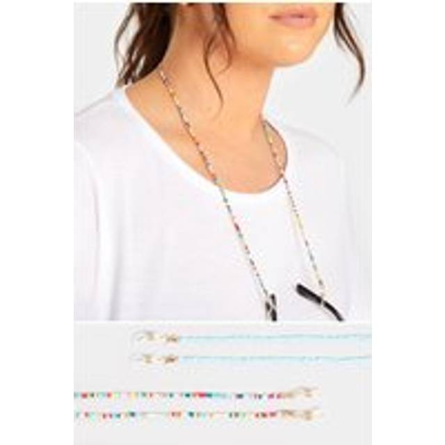 2 Pack Blue Beaded Sunglasses Chain Set - One Size