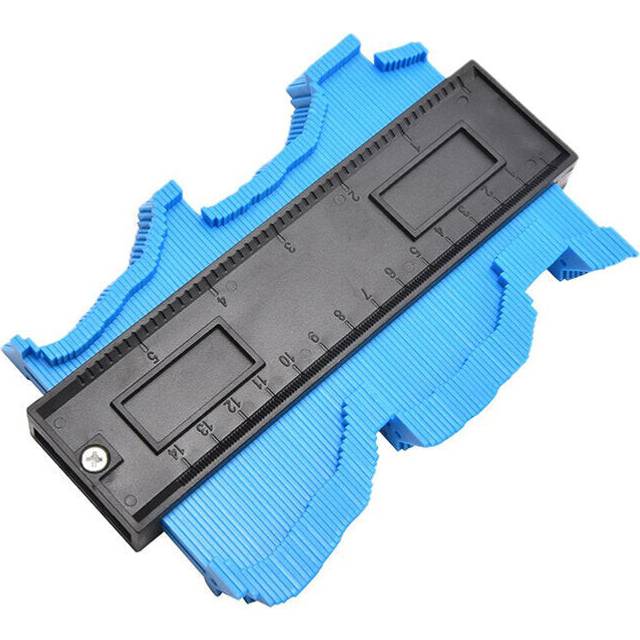 (Blue, 12cm) 12/14/25CM Contour Duplicator Profile Measurement Tool Meter Model