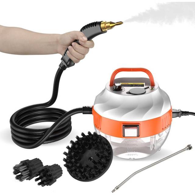 (white, UK Plug) 2500w Portable Handheld Steam Cleaner High Temperature Pressurized Steam Cleaning Machine With