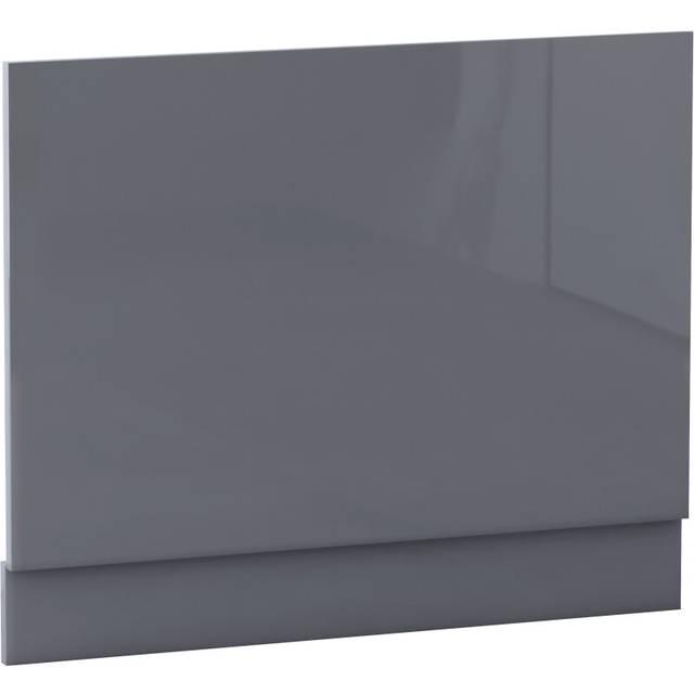 NRG Bath Panel Bathroom Moisture Resistant Wood MDF End Bath Panels Gloss Grey 750mm