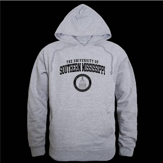 W Republic 569-151-HGY-02 The University of Southern Mississippi Golden Eagles Seal Hoodie, Heather Grey - Medium