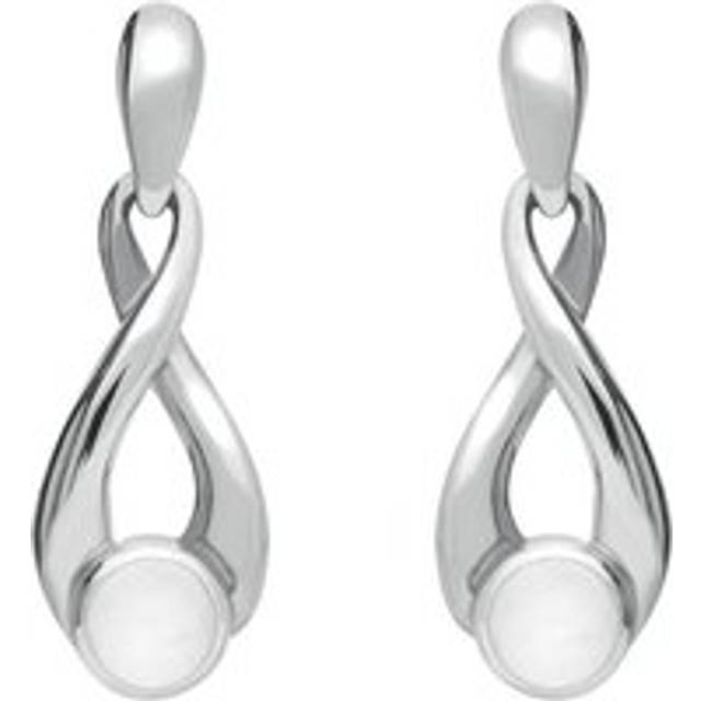 Sterling Silver Bauxite Eternity Loop Drop Earrings