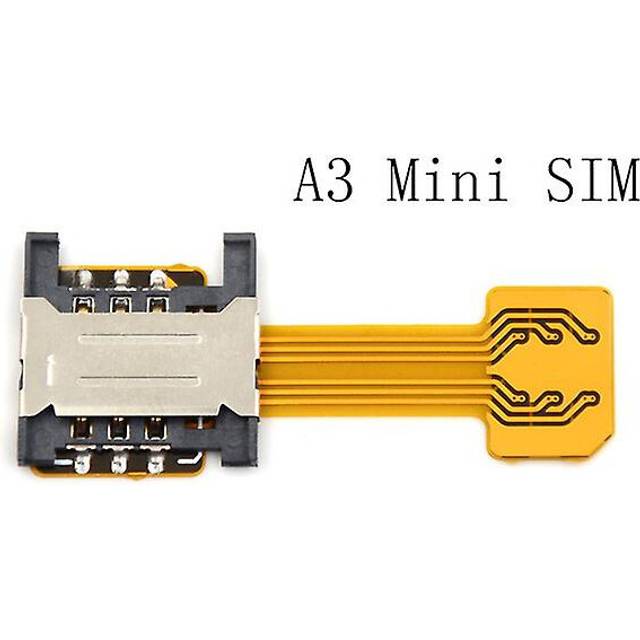 (A3, One size) Hybrid Dual Micro Nano SIM Card Adapter Converter Extension SD Slot Android SHYTMV