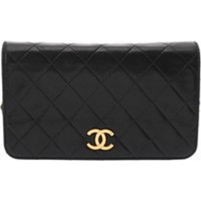Preloved Classic Wallet on Chain Black Quilted Women Clutch Bags - One Size