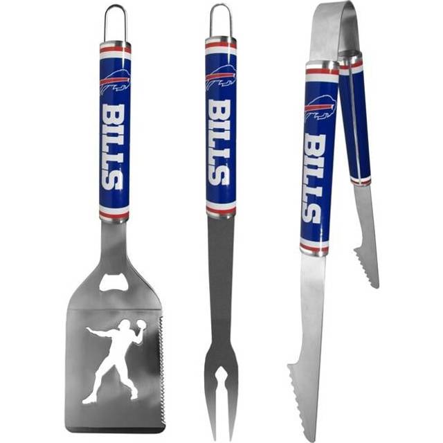 Siskiyou Sports F3LS015 Unisex NFL Buffalo Bills 3 Piece Steel BBQ Tool Set - One Size