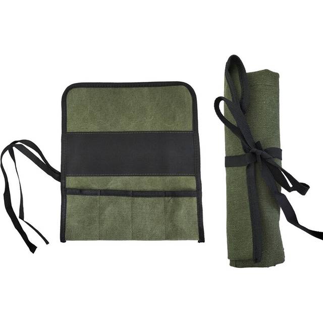 1PCS Oxford Cloth Roll Up Tool Bag 33x27cm Grey Multiple Pockets Multi-Purpose Wrench Pouch Hanging Tool For Storing Tools