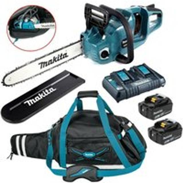 DUC353Z Twin 18v / 36v lxt Cordless 35cm Chainsaw 2 x 6ah + Carry Bag - Makita