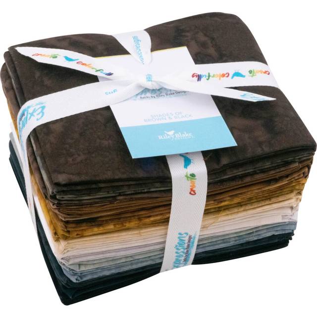 Batiks Expressions Shades of Brown & Black 25 Fat Quarters Riley Blake