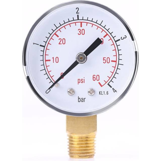 "1/4"" NPT Thread Super mini size Pressure Gauge Double Scale METAL Interface Water Pressure Meter Measuring Hydraulic Tool for Fuel Air Oil"