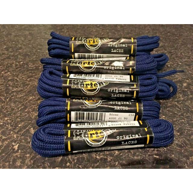 Dr martens 4mm blue round cord laces 90 cm shoe boot 3 or 4 eye