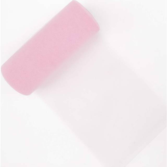 "Creative Ideas Tulle Fabric Roll 6"""""""" by 25 yd (75')  29 Colors Available  Pink"