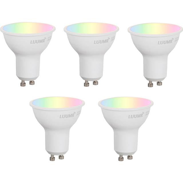 Set med 5 smarta GU10 50mm dimbara LED-lampor Opal 4,7W 400 lm 2700-6500K