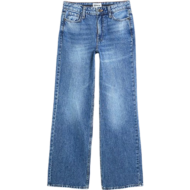 River Island Womens Blue High Waisted Relaxed Straight Leg Jeans - 12R
