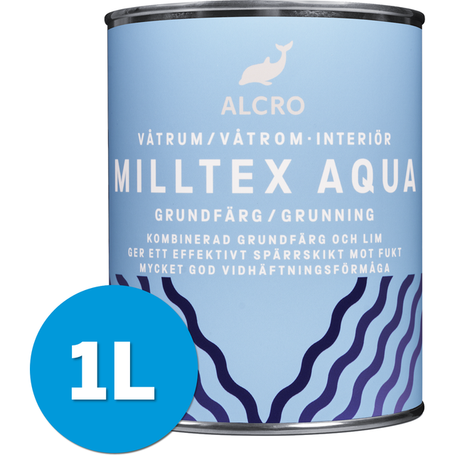Milltex Aqua Grundfärg för Våtrum 1L