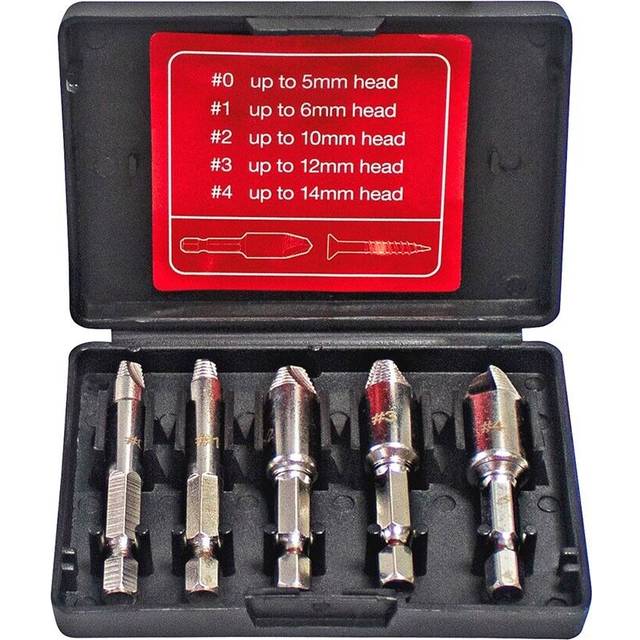 Amtech 5 Piece Cross Head Screw Remover Set