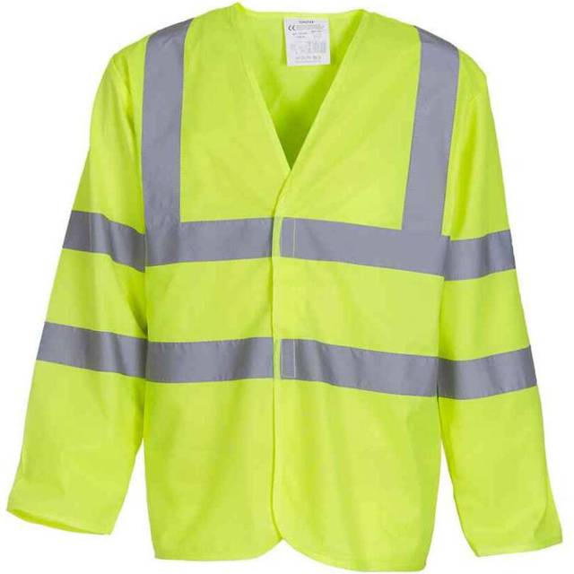 (XXL, Yellow) Yoko Unisex Adult Hi-Vis Long-Sleeved Waistcoat