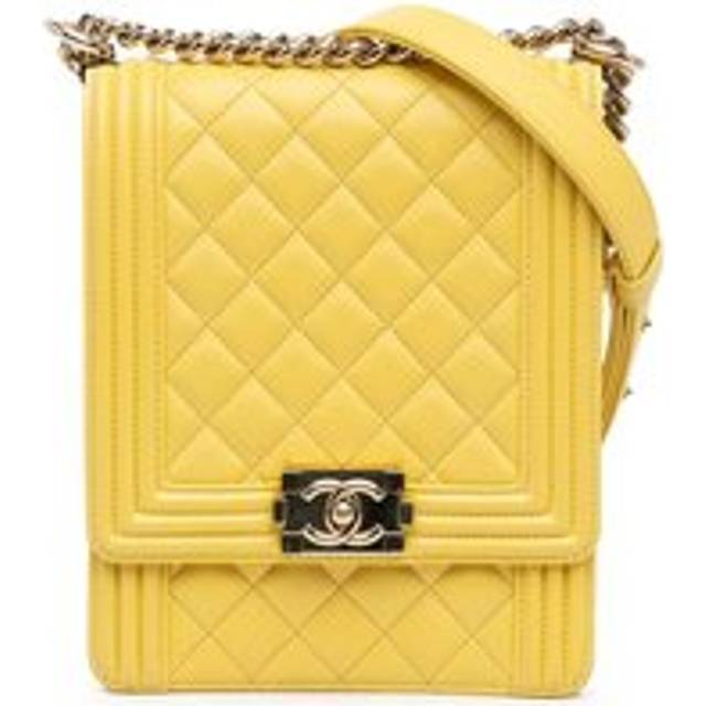 Womens Preloved Boy Small Flap Bag Wo - Yellow Crossbody Bags - One Size